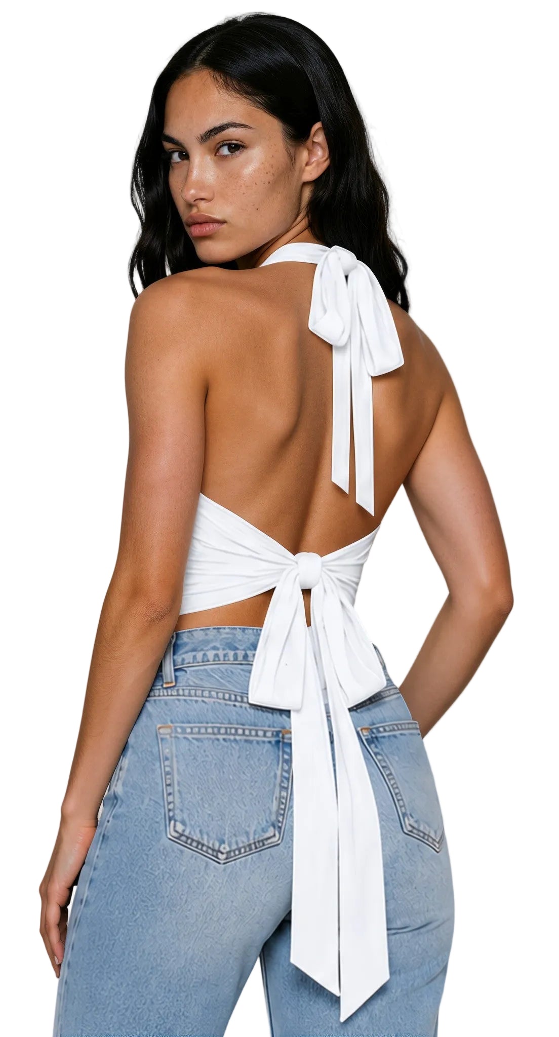 TIE TOP IN WHITE