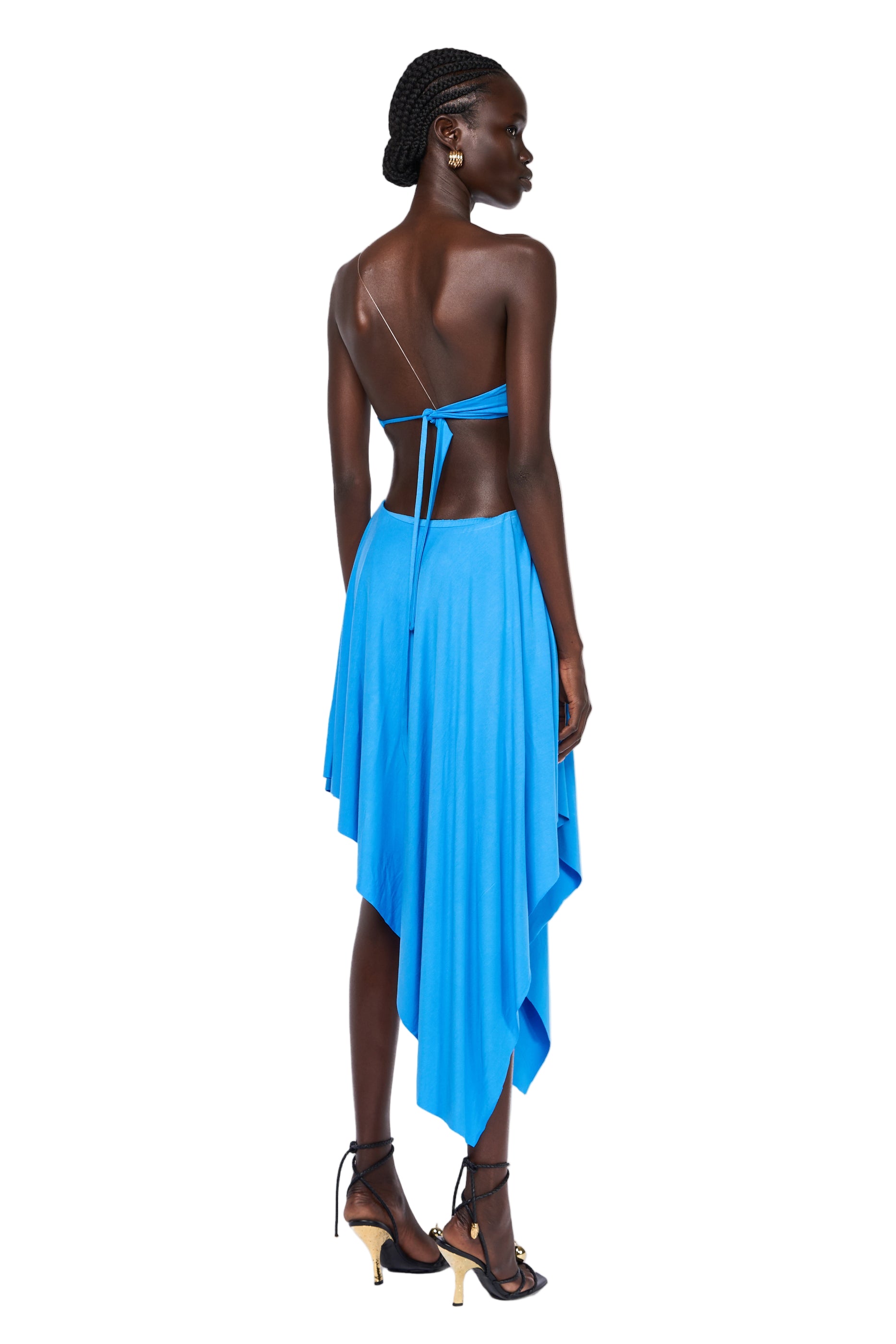 Blue skirt with refined silhouette — Lama Jouni