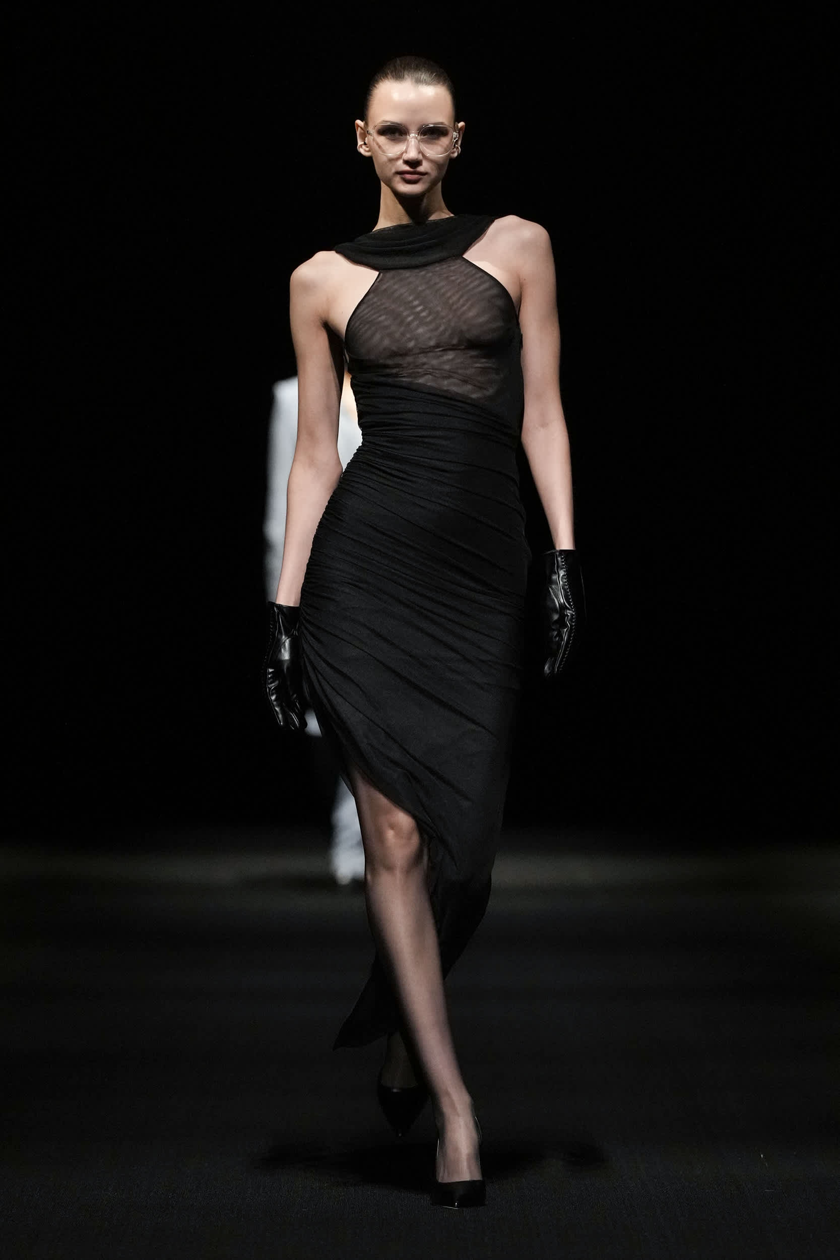 ASYMMETRIC DRAPE DRESS