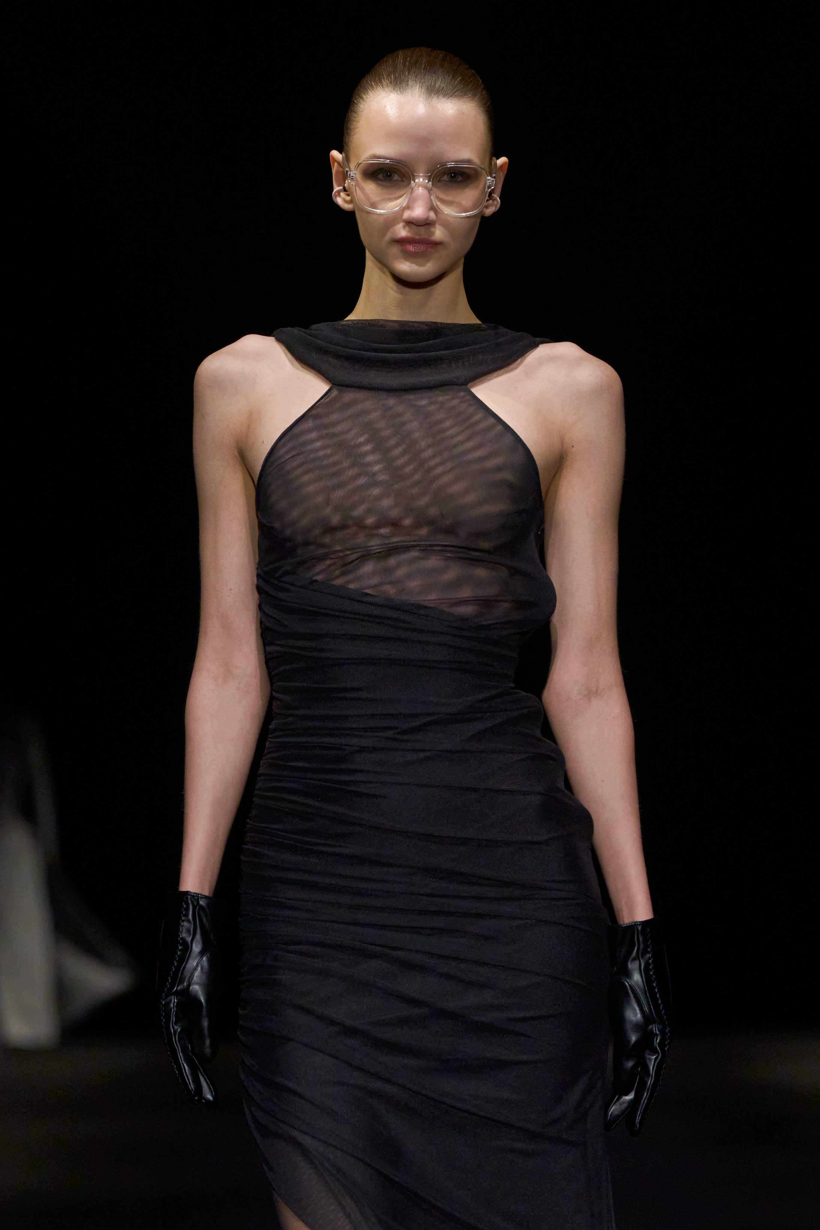 ASYMMETRIC DRAPE DRESS