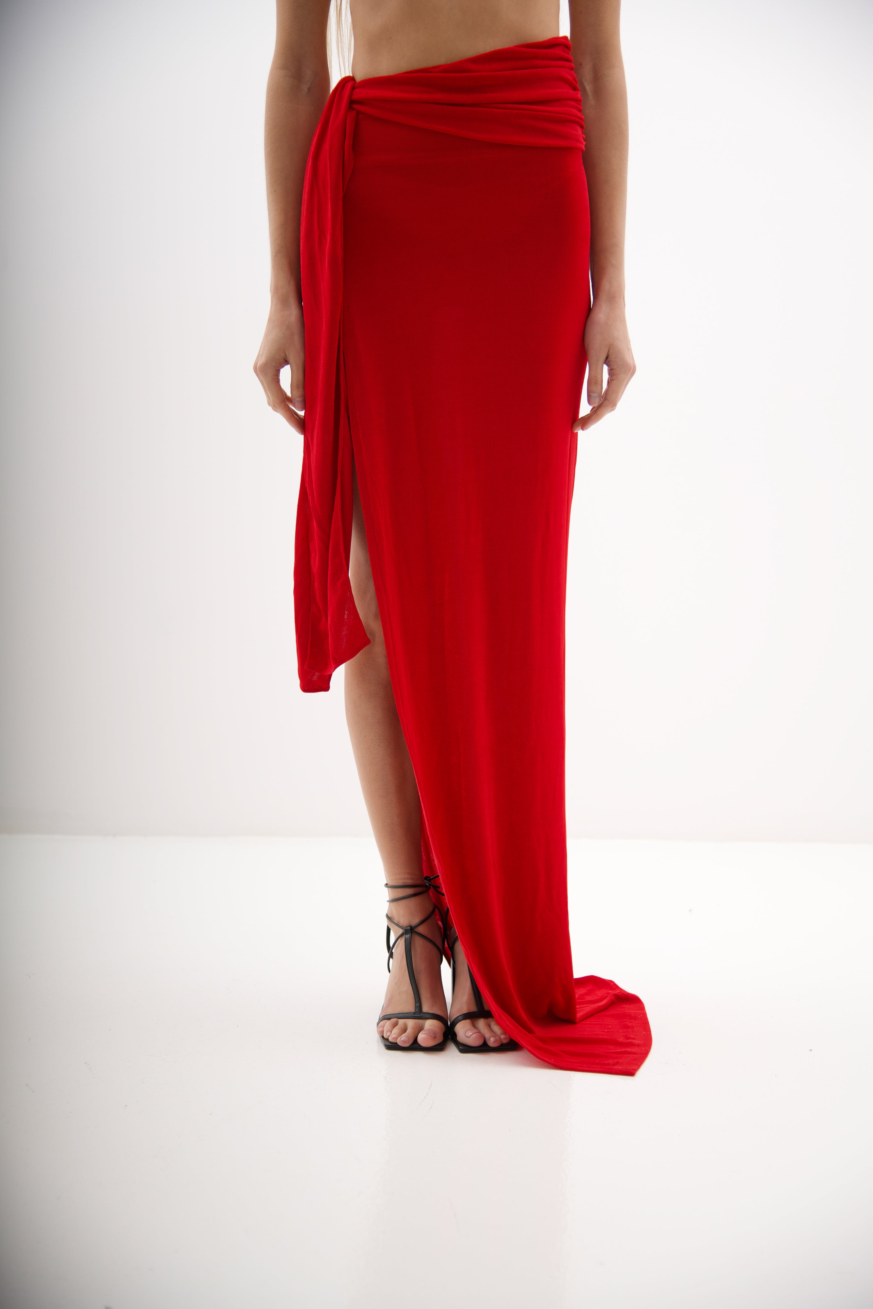 RED MAXI COVER UP