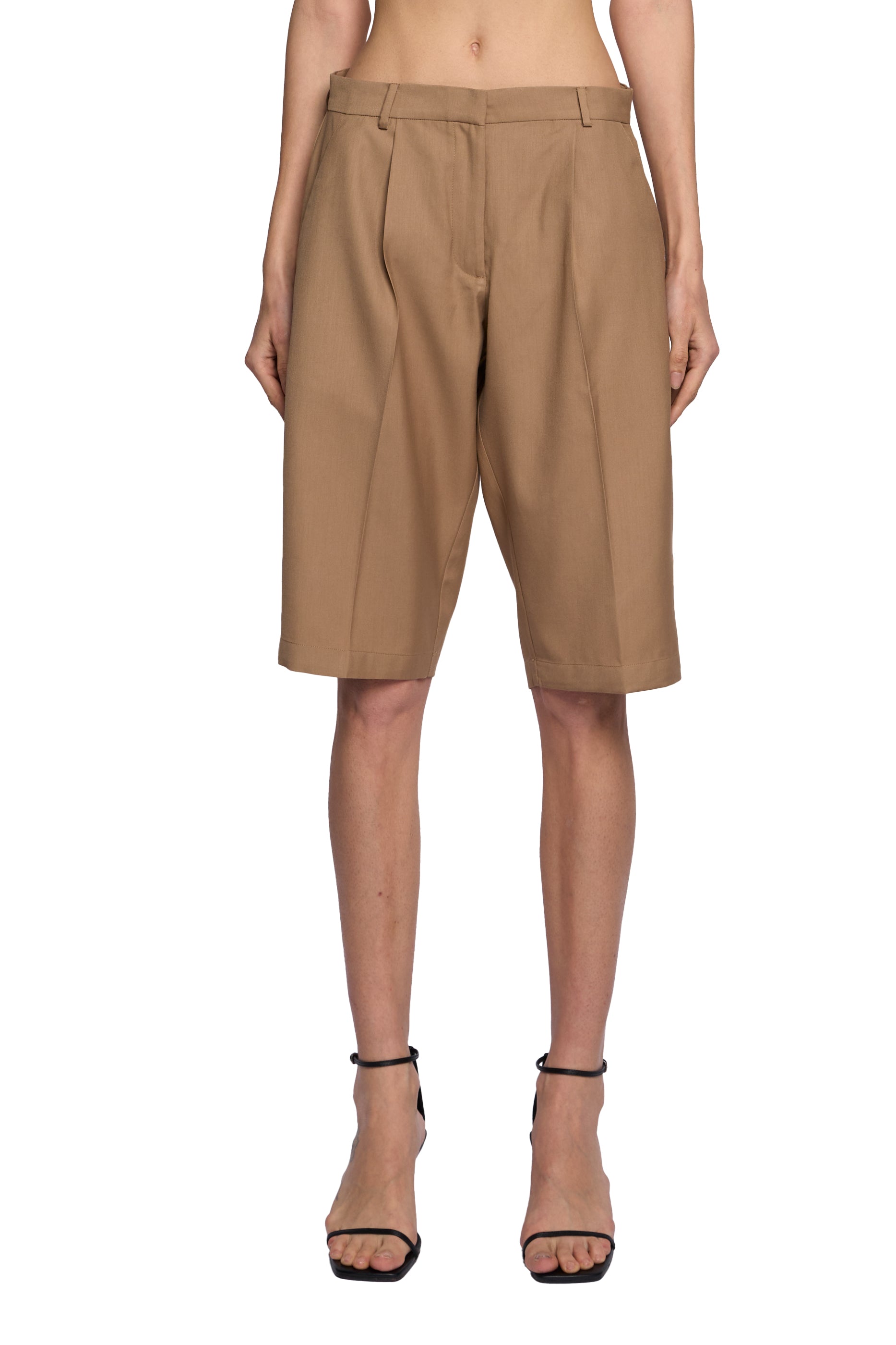 SUIT SHORTS IN CAMEL