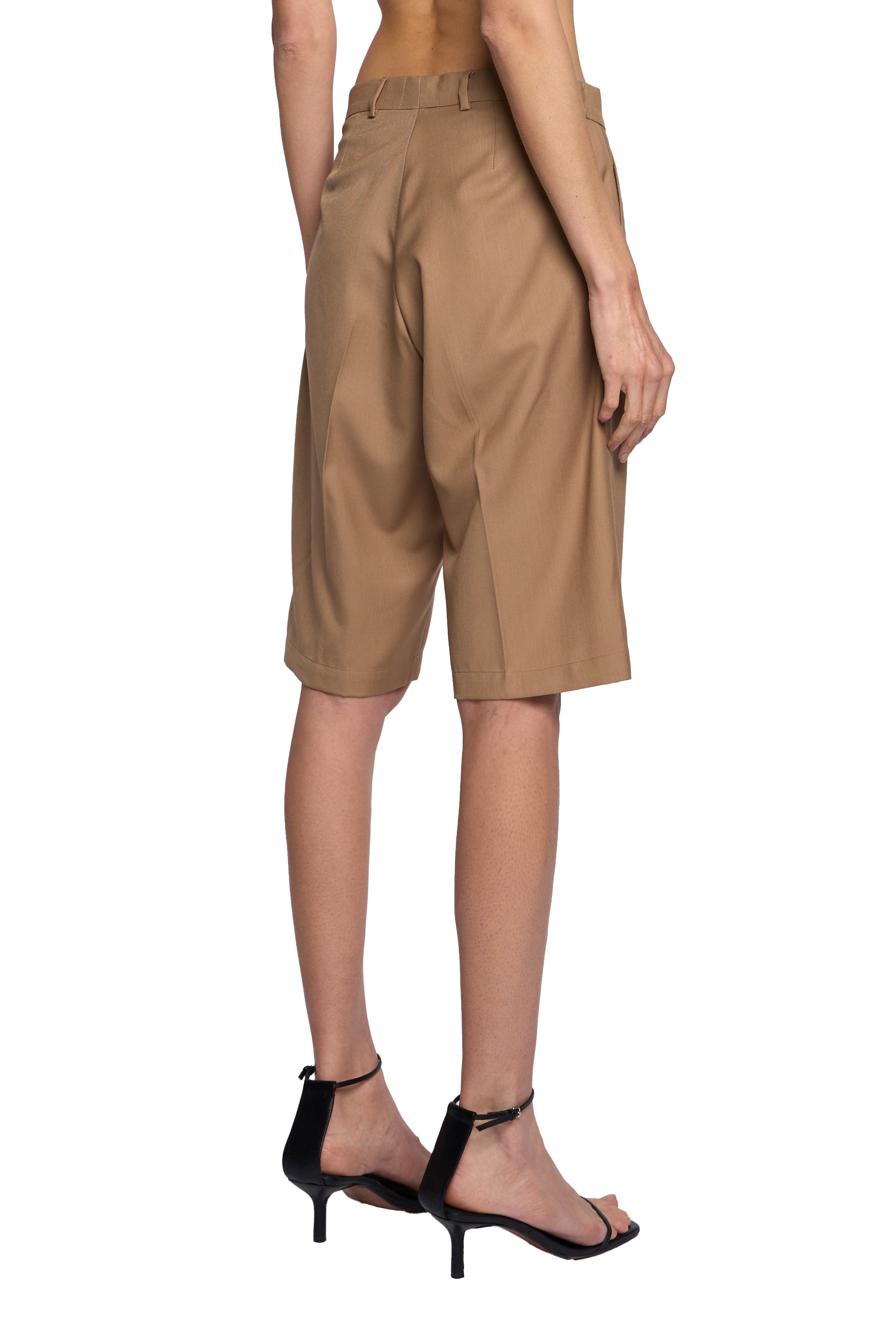 SUIT SHORTS IN CAMEL