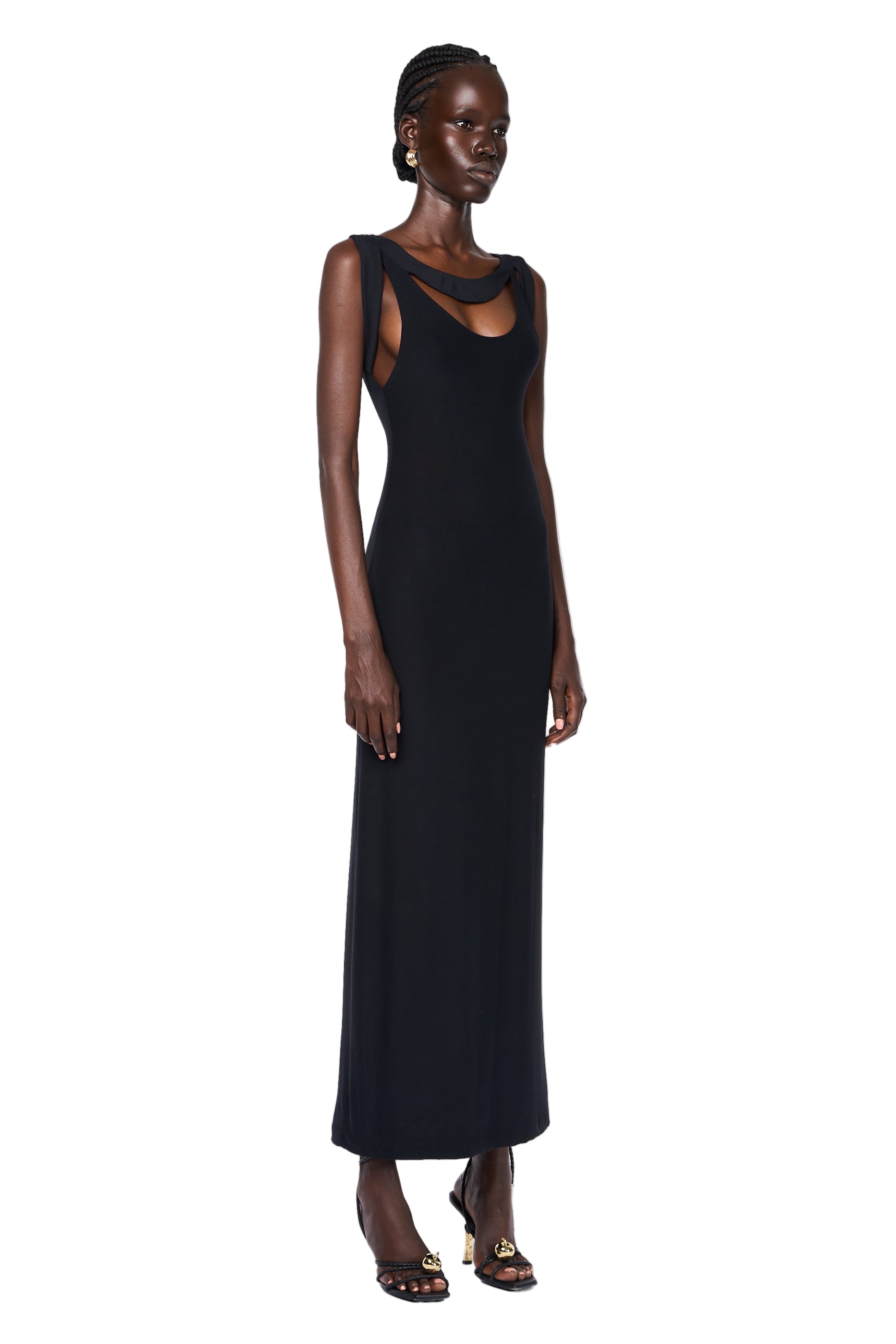 NECK CUT OUT DRESS