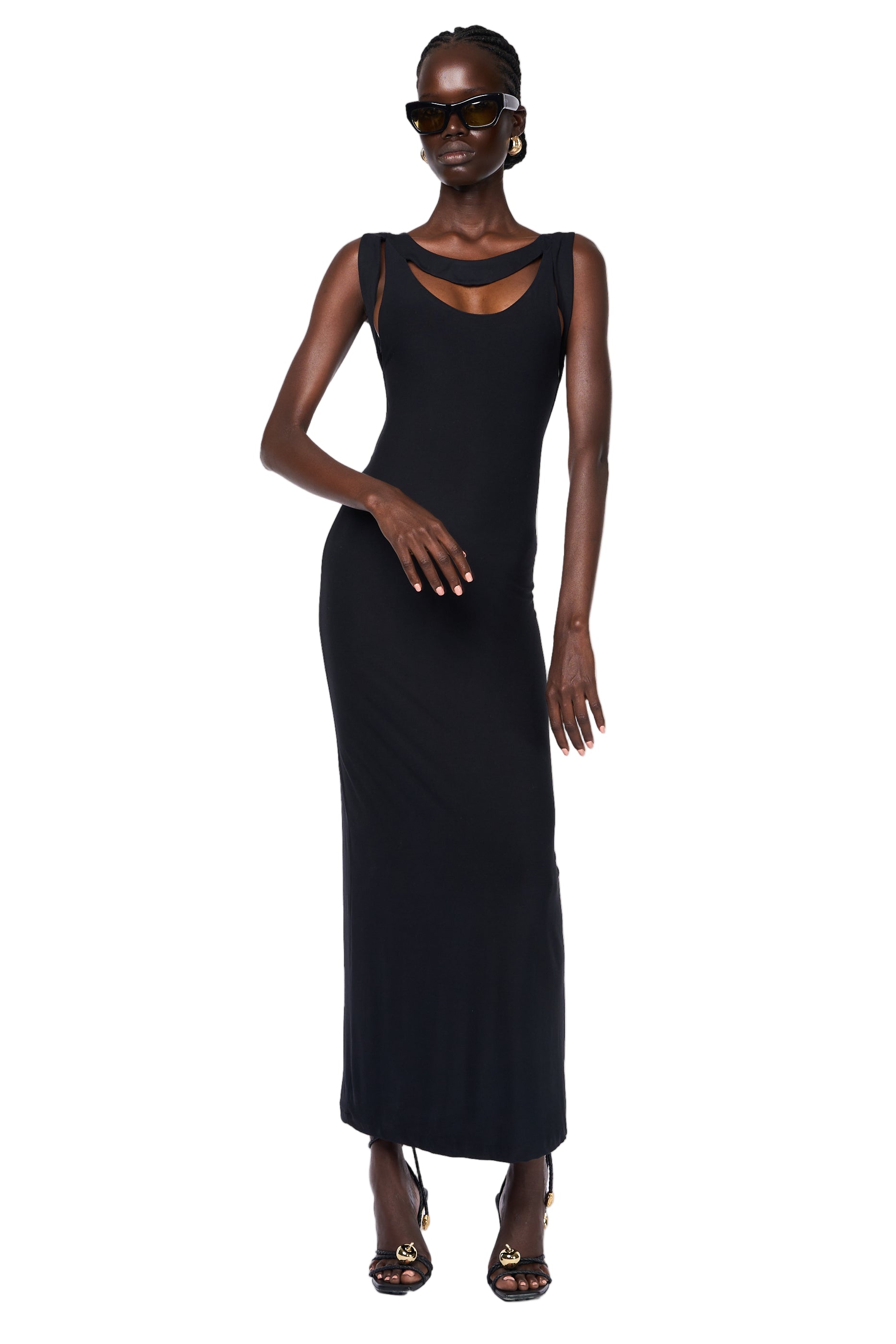 NECK CUT OUT DRESS