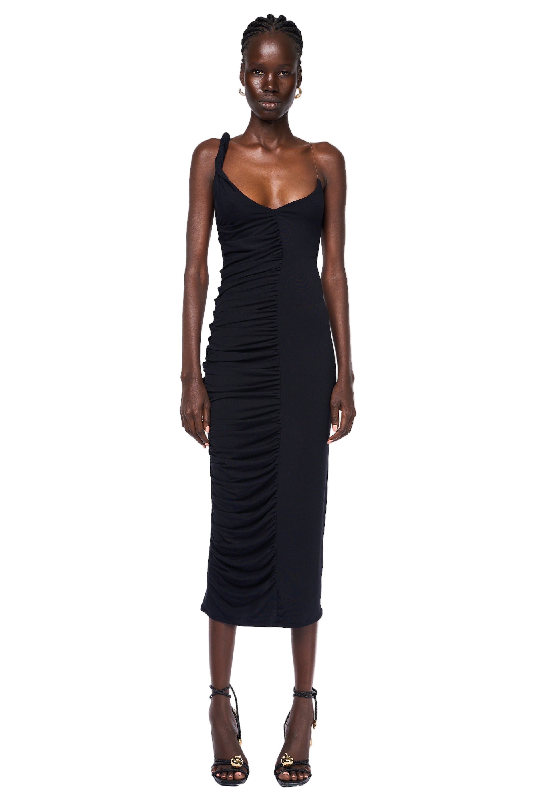 HALF SHEERED DRESS