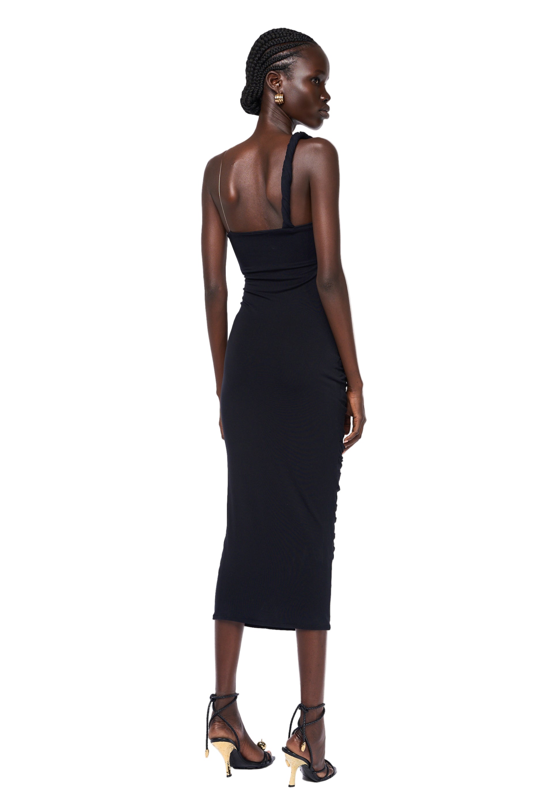 HALF SHEERED DRESS