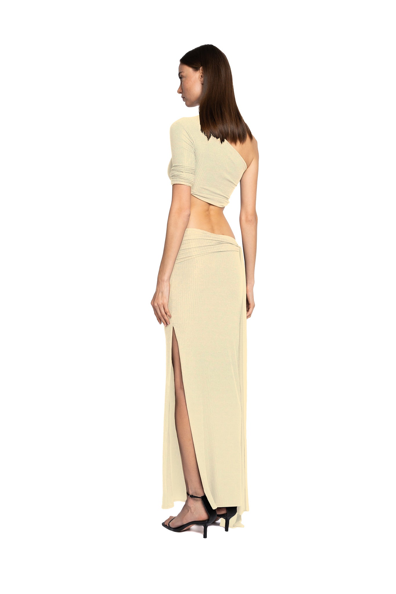 LONG TUBE TIE SKIRT IN VANILLA