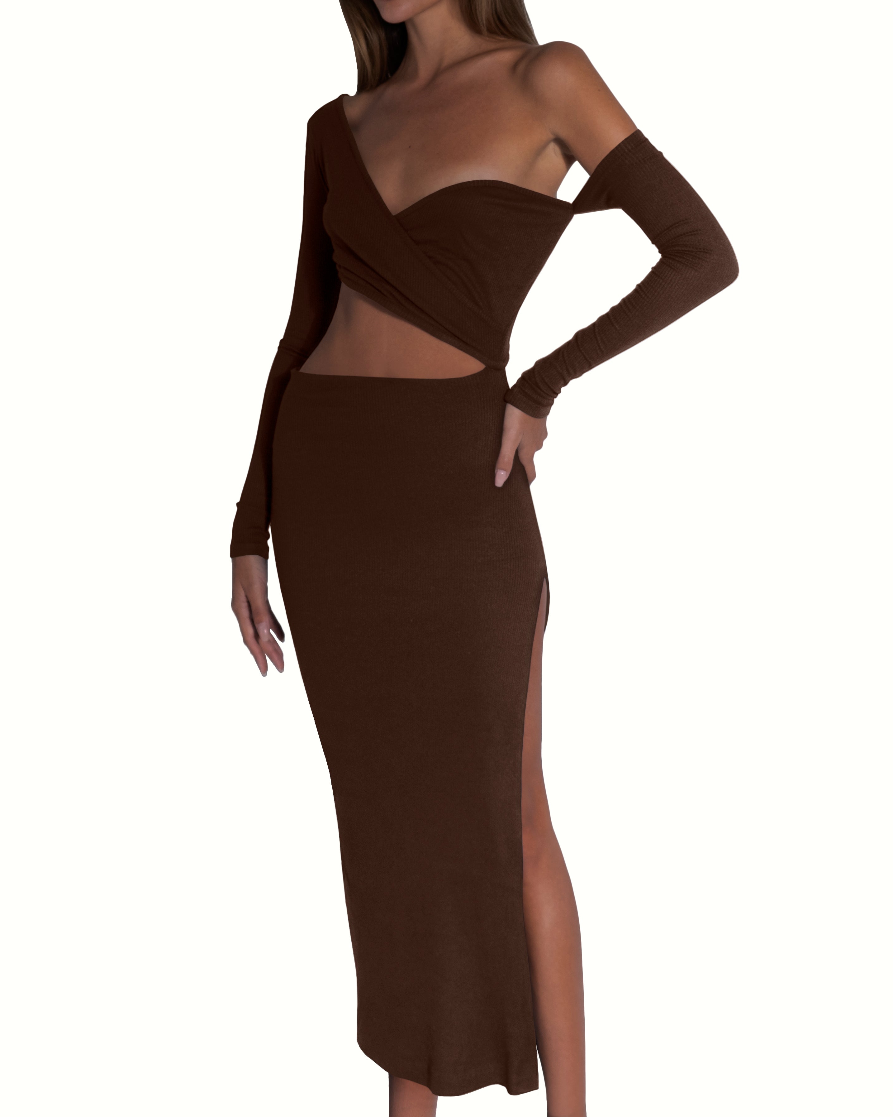 Below-the-knee slıp dress,Off the shoulder dress,Long brown dress,Lınene dress,Mıdı dress,90s,Elegant dress,Unıque hot desıgn dress,Prom dress